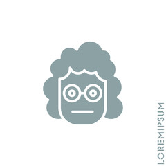 Meh girl, woman icon vector, emoticon symbol. Modern flat symbol for web and mobil apps. Sad face emoji icon vector. Sad face emoticon symbol. style sign for mobile concept and web design. Sad. gray o