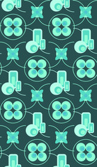Poster - Bright colors of seamless pattern.