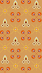 Poster - Seamless pattern in summer colors.