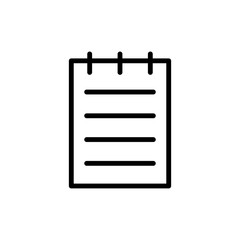 Poster - Notebook paper icon. Simple line, outline vector elements of cabinet accessories icons for ui and ux, website or mobile application