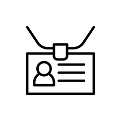 Poster - Badge avatar icon. Simple line, outline vector elements of cabinet accessories icons for ui and ux, website or mobile application