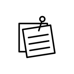 Poster - Paper pin icon. Simple line, outline vector elements of cabinet accessories icons for ui and ux, website or mobile application