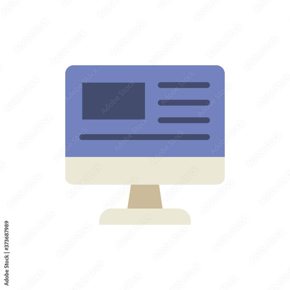 Tech Monitor Icon Monitor technology icon. Simple color vector elements of cabinet ...