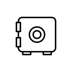 Poster - Safe office element icon. Simple line, outline vector elements of cabinet accessories icons for ui and ux, website or mobile application