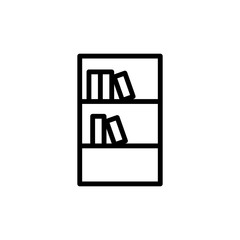 Poster - Cupboard book icon. Simple line, outline vector elements of cabinet accessories icons for ui and ux, website or mobile application
