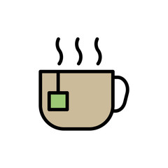 Poster - Cup tea icon. Simple color with outline vector elements of cabinet accessories icons for ui and ux, website or mobile application