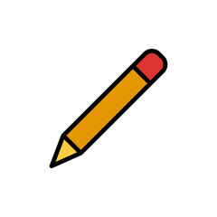 Poster - Pencil tool icon. Simple color with outline vector elements of cabinet accessories icons for ui and ux, website or mobile application