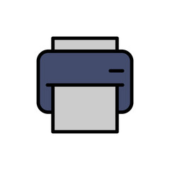 Poster - Printer technology icon. Simple color with outline vector elements of cabinet accessories icons for ui and ux, website or mobile application