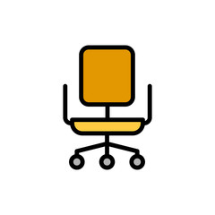 Poster - Office chair icon. Simple color with outline vector elements of cabinet accessories icons for ui and ux, website or mobile application