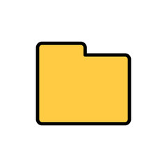 Poster - Folder office elements icon. Simple color with outline vector elements of cabinet accessories icons for ui and ux, website or mobile application