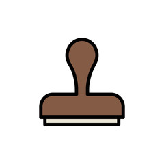 Poster - Stamp tool icon. Simple color with outline vector elements of cabinet accessories icons for ui and ux, website or mobile application