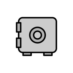 Poster - Safe office element icon. Simple color with outline vector elements of cabinet accessories icons for ui and ux, website or mobile application