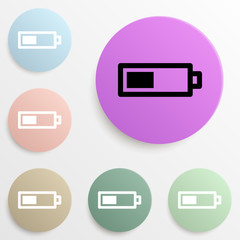 Poster - average charging level badge color set. Simple glyph, flat vector of web icons for ui and ux, website or mobile application