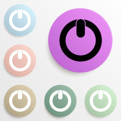 Poster - inclusion mark badge color set. Simple glyph, flat vector of web icons for ui and ux, website or mobile application