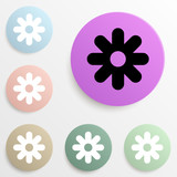 Fototapeta Psy - flower badge color set. Simple glyph, flat vector of web icons for ui and ux, website or mobile application