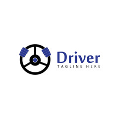 Wall Mural - automotive driver steering logo template design vector