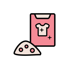 Poster - Washing powder detergent icon. Simple color with outline vector elements of laundry icons for ui and ux, website or mobile application