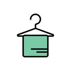 Poster - Hanger napkin icon. Simple color with outline vector elements of laundry icons for ui and ux, website or mobile application
