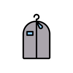 Poster - Bag clean cloth icon. Simple color with outline vector elements of laundry icons for ui and ux, website or mobile application
