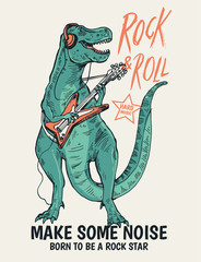 Wall Mural - Dinosaur vector illustration with cool slogans. For t-shirt prints and other uses.