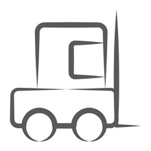 
Icon Of Forklift Truck In Trendy Design, Bendi Truck Vector 
