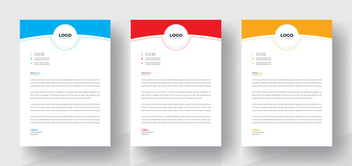Wall Mural - modern creative & clean business style letterhead bundle of your corporate project design.set to pri