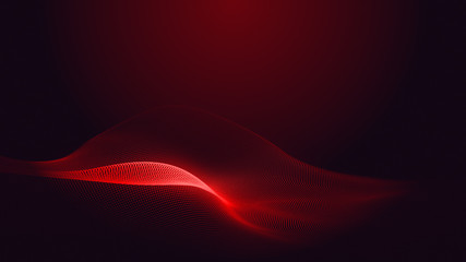 dot red purple wave line light gradient dark background. abstract technology big data digital backgr