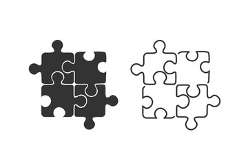 Wall Mural - Best puzzle icon set. Vector illustration