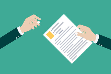 Fototapete - Documents flat icon - vector copy documents. Vector illustration.