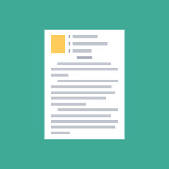 Fototapete - Documents flat icon - vector copy documents. Vector illustration.