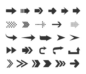 Leinwandbilder - Arrow set icon. Arrow vector collection. Arrow. Cursor. Modern simple arrows. Vector illustration.