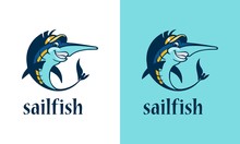 Blue Marlin Logo. Unique And Fresh Blue Marlin Vector & Logo Template. Great To Use To Your Blue Marlin Fishing Activity.