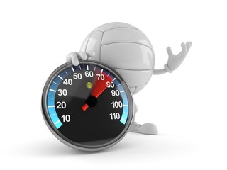 Sticker - Volley ball character with speed meter