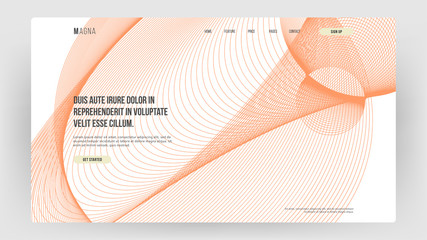 Abstract homepage illustration. Outline geometric ornament. Monochrome creative stylish texture. Eps10 vector.