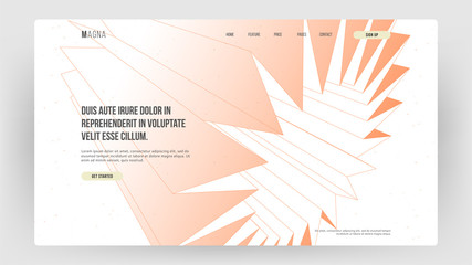 Abstract homepage illustration. Outline geometric ornament. Monochrome creative stylish texture. Eps10 vector.