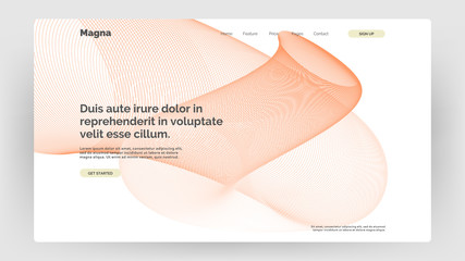 Abstract homepage illustration. Outline geometric ornament. Monochrome creative stylish texture. Eps10 vector.