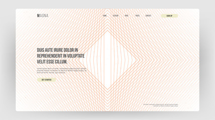 Abstract homepage illustration. Outline geometric ornament. Monochrome creative stylish texture. Eps10 vector.
