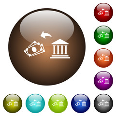 Sticker - Cash withdrawal from bank color glass buttons