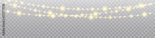 Fotografía Christmas lights isolated realistic design elements
