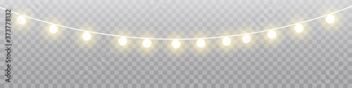 Fotografía Christmas lights isolated realistic design elements