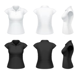 Sticker - Women's short sleeve slim fit polo shirt