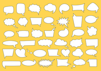Aufkleber - speech bubble set with space for phrases.