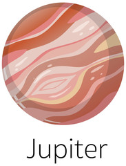 Wall Mural - isolated jupiter on white background