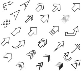 Poster - Arrow icons collection. Set of arrows. Vector illustration.