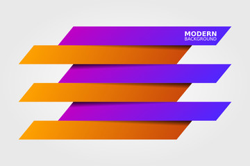 Poster - Infographics paper rectangle banners with shadows on white background.