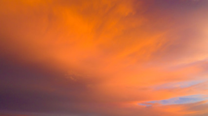 Wall Mural - Fiery orange sunset sky. Beautiful sky