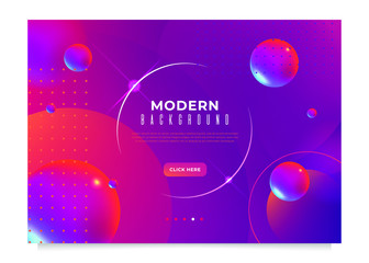 Poster - Realistic Abstract 3D Poster with Fluid Shapes on Colorful Background . Isolated Vector Elements