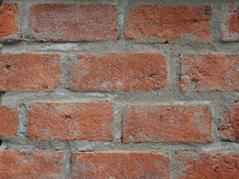 Old Red Brick Wall Texture For Background.