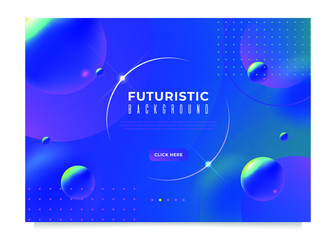 Poster - Realistic Abstract 3D Poster with Fluid Shapes on Colorful Background . Isolated Vector Elements