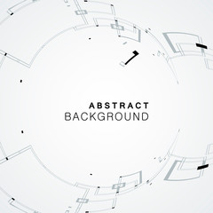 Aufkleber - Abstract rounded shapes on white background. Vector collection. Cloud line art and business concept cover